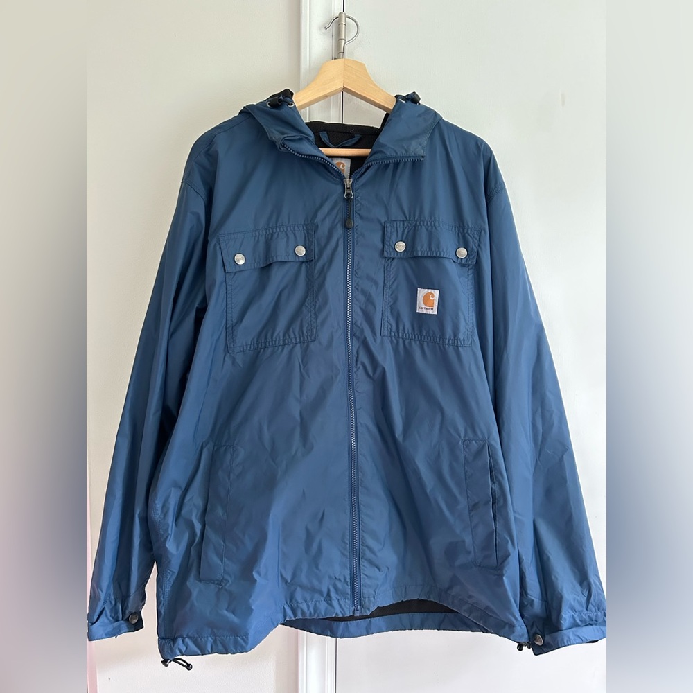 Men's Carhartt Blue Rockford Windbreaker Jacket, size L